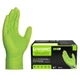 HD Green Nitrile Industrial Disposable Gloves, 8 Mil, Latex-Free, Raised Diam...