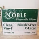 Noble 394365XL Powder-Free Vinyl Disposable Gloves, X-Large - 1000 Piece