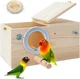 Parakeet Nesting Box Bird House Wood Breeding Box Parrots Mating Box for Lovebir