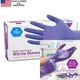 MedPride Powder-Free Nitrile Exam Gloves, Medium (Pack of 100), Iris Blue