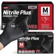 Supmedic Black Nitrile Exam Glove, 5 mil Powder-Free Latex-Free Disposable Medic