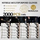 MONALISA&trade; Black Industrial Nitrile Gloves Disposable Black Gloves 5mil 2000PCS