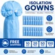 Isolation Gowns Disposable AAMI Level 3 Blue Medical MEDIUM- 10/20/50/100 PCS