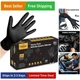 Disposable Nitrile Exam Gloves, 6-mil, Black, Heavy Duty, Latex Free, Food Sa...