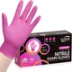 Pink Powder-Free Nitrile Gloves - 100ct Disposable Latex-Free for Cleaning