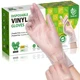 Disposable Vinyl Gloves, Food Safe, Latex-Free Powder-Free Clear Plastic Glov...