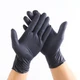 1000 Heavy Duty Black Latex & Powder Free Nitrile Disposable Gloves, Medium