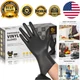 Black Disposable Vinyl Gloves - Food Grade, Latex Free & Powder Free, 100 Count