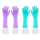 Elgood Reusable Long Dishwashing Cleaning Gloves with Latex Free, Long Cuff,C...
