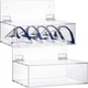 2 Pack Safety Glasses Holder with Lid Wall Mount/Stand 9 x 6 x 3 Inches Clear...