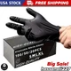20/50/100PCS Black Nitrile Disposable Gloves Thick Waterproof Cleaning Tattoo