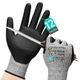 Dulfine A3 Cut Resistant Work Gloves For Men Womentouchscreen Foam Nitrile