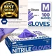 Supmedic Nitrile Exam Gloves, 3.5 Mil Medium, Medium (Blue Violet) 