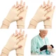 3 Pairs Elderly Skin Thin Protector Gloves Tone Fingerless Gloves Bruise Abra...