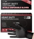 6 Mil Heavy Duty Black Nitrile Disposable Gloves, Latex Powder-Free, Textured Ru