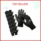 ACKTRA Ultra-Thin PU Safety WORK GLOVES 12 Pairs, WG002 Black/Black, Large