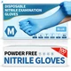 Medguy Powder-Free Nitrile Exam Gloves, 4.5 Mil, 100 Medium, Medium (Blue) 