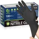 SWIFTLITE Black Nitrile Gloves, Food Safe Medium, 02-black(medium 100)
