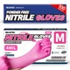 Beastek Nitrile Exam Gloves, 4 Mil 100 Pcs Medium, (Hot Pink) Medium 
