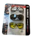 3pk SAS Safety Glasses or Goggles Strap Clear Gray Yellow Lenses Eye Protection