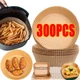 300PCS Disposable Non-Stick Air Fryer Paper Liners, Round Air Fryer Baking Paper