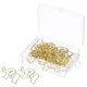 MECCANIXITY Paper Clip Elephant Animal-Shaped Cute Decorative Fun Clips Gold 