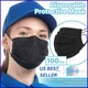 [Black] 100 Pcs Disposable Face Masks 3-Ply Non Medical Surgical Earloop Cover