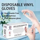 Disposable Clear Vinyl Gloves: Latex-Free, Powder-Free, Food Safe Plastic