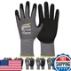 Loccef Work Gloves Microfoam Nitrile Coated-6 Pairsseamless Knit Nylon