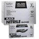 ForPro Nitrile Gloves, 4 Mil, Black, X~Large, 1000~Count