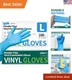 Vinyl Disposable Exam Gloves, 4Mil Powder-Free Latex-Free Food Grade Cooking ...