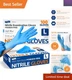 Disposable Blue Nitrile Gloves - 100 Count, Powder-Free & Waterproof Protection