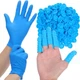 300 Pcs Large Disposable Nitrile Finger Cots Set with 100 Pcs Nitrile Gloves, La