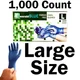 Emerald Shannon 1,000 Count SIZE LARGE Powder-Free Vinyl Gloves, 4 Mil, Blue