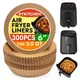 BYKITCHEN 300PCS Small Disposable Air Fryer 6 inch for 2-5 QT-300PCS, Nature