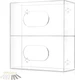 Double Glove Box Holder Wall Mount Glove Dispenser - Disposable Glove Holder Wal
