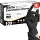 Schneider Black Nitrile Exam Gloves, Box of 100, Large, 03 Black(large 100) 