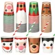 80 Set Christmas Paper Cups 9 oz Disposable Coffee Cups with Straws Holiday D...