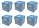(Box of 6) CSP Square Baseball Holder 2-Piece Cube Display Case Built In Cradle