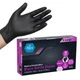 MED PRIDE Black Nitrile Exam Gloves - 4 Mil Thick Disposable Latex/Powder-Fre...