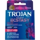 Trojan Double Ecstasy Condoms Hp-Tj01961 Lubricated Latex Contraception