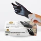 MONALISA&trade; Black Disposable Nitrile Gloves Industrial Powder Free 5mil M-XL