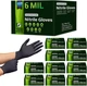Heavy Duty 6Mil Nitrile Black Gloves - Disposable, Latex Free, Multi-Use