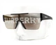 Burberry Shield Sunglasses BE 4291 3001/G Black Silver Gold Mirror Logo w/case