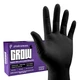 1000 Black Latex Gloves - Medium 5.5 mil Exam Disposable Powder Free Medical