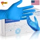Ambidextrous Nitrile Disposable Gloves, 100 Count, Latex & Powder-Free &ndash; Large