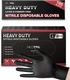 6 Mil Heavy Duty Black Nitrile Disposable Gloves, Latex Powder-Free, Textured Ru
