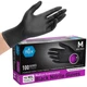 MED PRIDE Medical Exam Nitrile Gloves| Black, Medium (Pack of 100), Black 