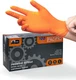 Orange Nitrile Gloves Industrial Disposable Gloves, 8 Mil, Latex-Free, Fully Rai