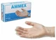 AMMEX Clear Vinyl Disposable Exam Gloves 3Mil Latex-Free & Food-Safe, 100 Medium
